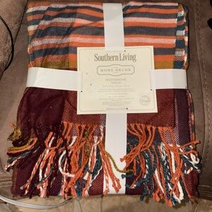 Southern Living Vibrant Striped Throw Blanket